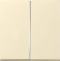 Лицевая панель Gira System55 для 2-кл. выключателя кремовый глянец картинка